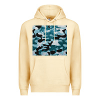 Pina Colada blue camouflage glitter Premium Hoodie - BarkalooDesign