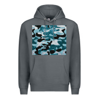 Rock blue camouflage glitter Premium Hoodie - BarkalooDesign