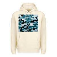 Sandshell blue camouflage glitter Premium Hoodie - BarkalooDesign
