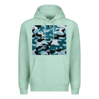 Seafoam blue camouflage glitter Premium Hoodie - BarkalooDesign