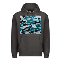 Smoke blue camouflage glitter Premium Hoodie - BarkalooDesign