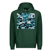 Sports Green blue camouflage glitter Premium Hoodie - BarkalooDesign