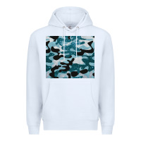 White blue camouflage glitter Premium Hoodie - BarkalooDesign