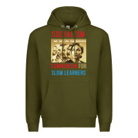 Army Green socialism Premium Hoodie - DesigneFamous