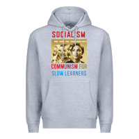 Heather Grey socialism Premium Hoodie - DesigneFamous