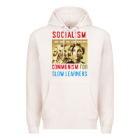 Pale Pink socialism Premium Hoodie - DesigneFamous