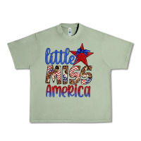 Oil Green little miss america Urban Heavy Tee - Artiststas