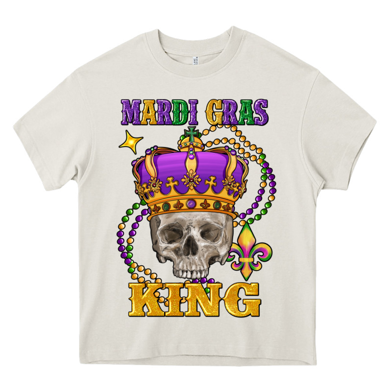 Skull Mardi Gras King Heavy Core Tee by FaDigitalArtStudio | Teevron