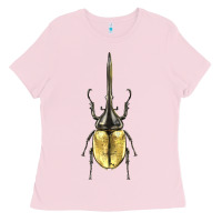 Bubblegum Pink hercules beetle Ladies Tee - LillyAllenDesigns