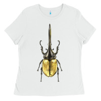 White hercules beetle Ladies Tee - LillyAllenDesigns