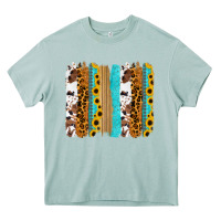 Arona turquoise sunflowers cowhide leopard glitter background Heavy Core Tee - RanaPortraitStore