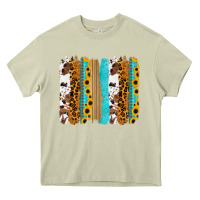 Mossy turquoise sunflowers cowhide leopard glitter background Heavy Core Tee - RanaPortraitStore