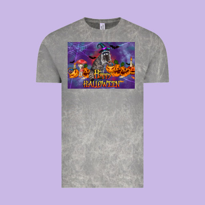 Happy Halloween Raccoon Vintage Tee Designed By Lillyallendesigns