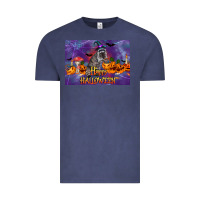 Vintage Denim Happy Halloween Raccoon Vintage Tee - LillyAllenDesigns