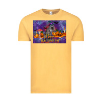 Vintage Mustard Happy Halloween Raccoon Vintage Tee - LillyAllenDesigns