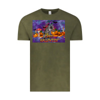 Vintage Olive Happy Halloween Raccoon Vintage Tee - LillyAllenDesigns