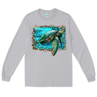 Moon Dust sea turtle with background Long Sleeve Tee - Artiststas