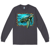 Smoke sea turtle with background Long Sleeve Tee - Artiststas