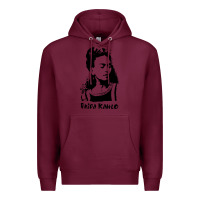 Burgundy frida kahlo Premium Hoodie - DesigneFamous