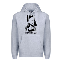 Heather Grey frida kahlo Premium Hoodie - DesigneFamous