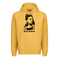 Mustard frida kahlo Premium Hoodie - DesigneFamous