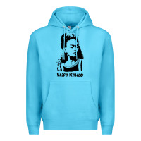 Ocean Blue frida kahlo Premium Hoodie - DesigneFamous