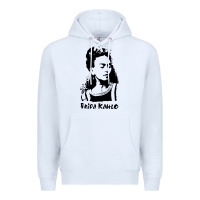 White frida kahlo Premium Hoodie - DesigneFamous