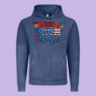 Boom Boom Baby 4th Of July Vintage Hoodie Designed By Barkaloodesign