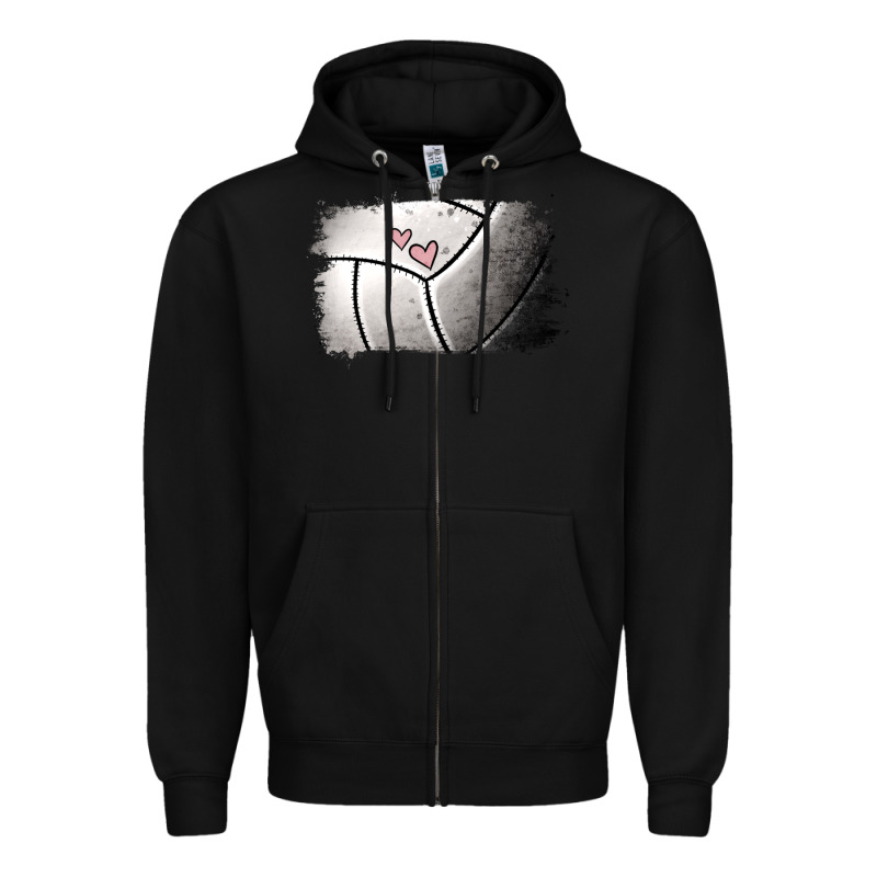 Volleyball Brushstroke Zipper Hoodie by RanaPortraitStore | Teevron