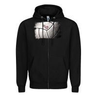 Black Volleyball Brushstroke Zipper Hoodie - RanaPortraitStore
