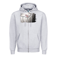 Heather Grey Volleyball Brushstroke Zipper Hoodie - RanaPortraitStore