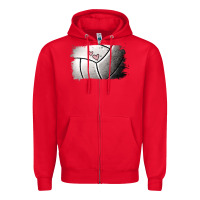 Red Volleyball Brushstroke Zipper Hoodie - RanaPortraitStore