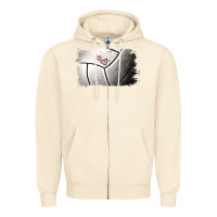 Sandshell Volleyball Brushstroke Zipper Hoodie - RanaPortraitStore