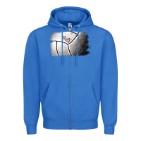 True Royal Volleyball Brushstroke Zipper Hoodie - RanaPortraitStore