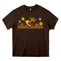 Chocolate Brown winner cup american football libbey glass Heavy Core Tee - BundleAndBundleShop