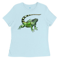 Baby Blue İguana Ladies Tee - LillyAllenDesigns