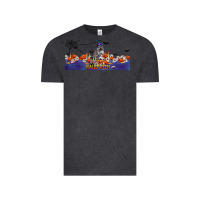 Vintage Black Happy Halloween Raccon Vintage Tee - LillyAllenDesigns