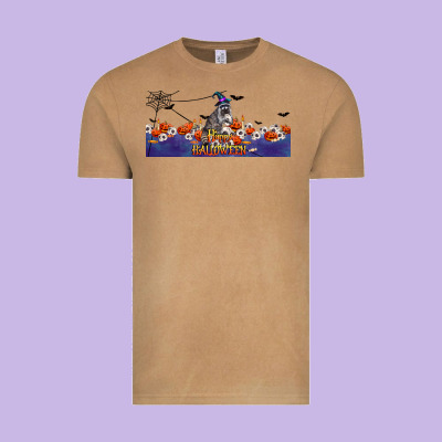 Happy Halloween Raccon Vintage Tee Designed By Lillyallendesigns