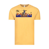 Vintage Mustard Happy Halloween Raccon Vintage Tee - LillyAllenDesigns