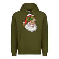 Army Green santa with snow Premium Hoodie - RanaPortraitStore