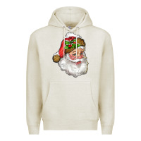 Oatmeal Heather santa with snow Premium Hoodie - RanaPortraitStore