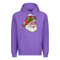 Purple santa with snow Premium Hoodie - RanaPortraitStore