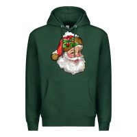 Sports Green santa with snow Premium Hoodie - RanaPortraitStore
