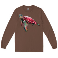 Chestnut sea turtle pink glitter Long Sleeve Tee - Artiststas