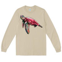 Mushroom sea turtle pink glitter Long Sleeve Tee - Artiststas