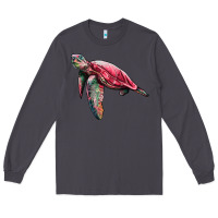 Smoke sea turtle pink glitter Long Sleeve Tee - Artiststas
