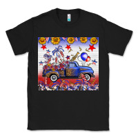 Black Fourth Of July Truck American Flag Classic Tee - FaDigitalArtStudio