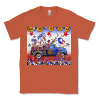 Copper Fourth Of July Truck American Flag Classic Tee - FaDigitalArtStudio