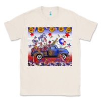 Natural Fourth Of July Truck American Flag Classic Tee - FaDigitalArtStudio
