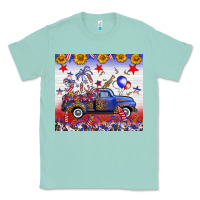 Fourth Of July Truck American Flag Classic Tee | Teevron